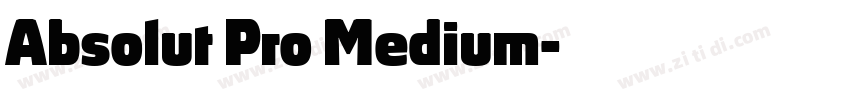 Absolut Pro Medium字体转换